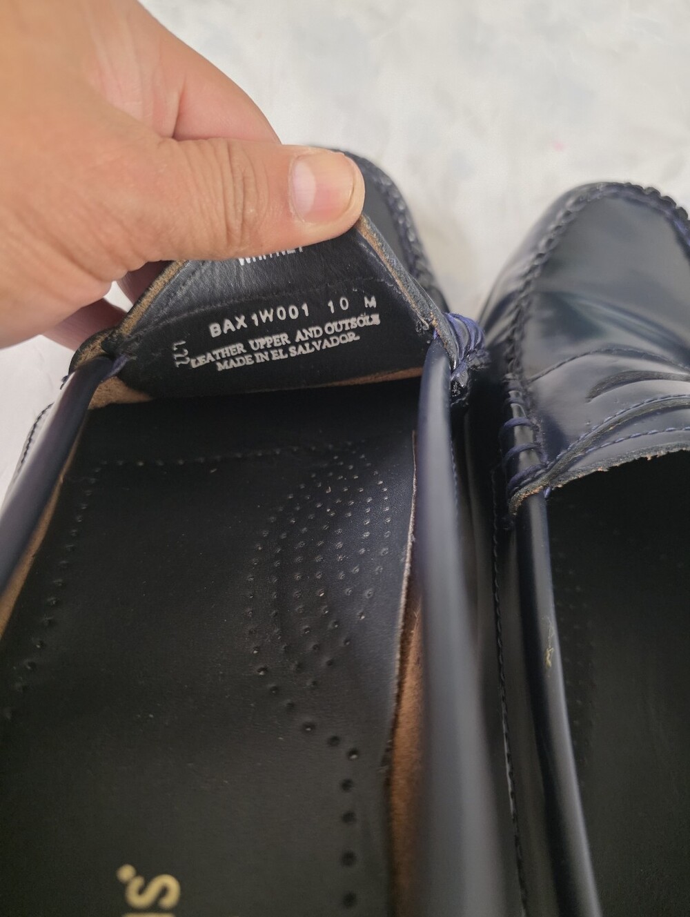 G.H.Bass Weejuns Originals Whitney Leather Loafer Dark Blue Size 10M - Picture 5 of 9